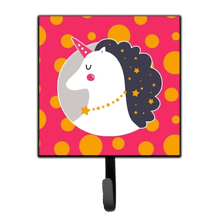 Carolines Treasures Unicorn Orange Polkadots Leash or Key Holder BB7138SH4